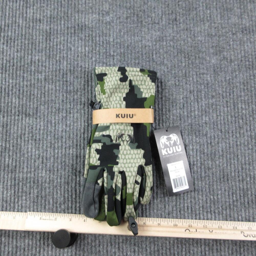 KUIU Gloves Mens L Green StrongFleece 290 Hunting Camouflage Lightweight NWT